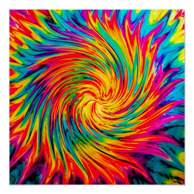TIE DYE WIND ABSTRAKT POSTER (Vorderseite)