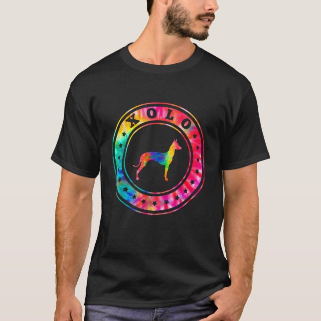 Tie Dye Xoloitzcuintli Xolo Dog Mom Dad Pet Lover  T-Shirt (Vorderseite)