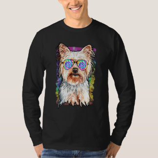 Tie-Dye-Yorkshire-Terrier-Aquarell-Yorkie T-Shirt