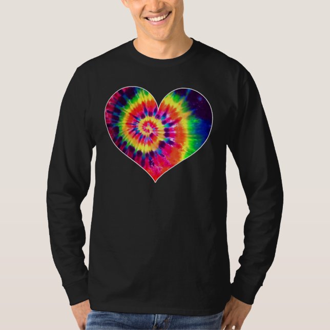 Tie Dyed Valentine's Day Shirt Cute Tye Dye Heart (Vorderseite)
