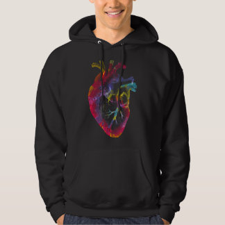 Tied Dye Anatomisches Herz Valentinstag Anatomie L Hoodie