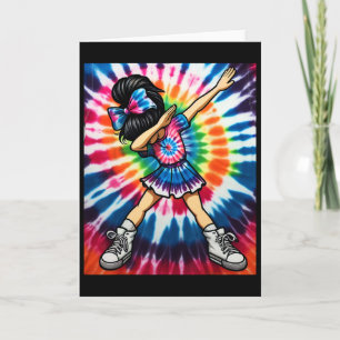 Tied Dye Süße Dabbing Cheerleader Tanz Cheerleadin Karte