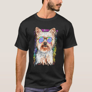 Tied Dye Yorkshire Terrier Aquarell Yorkie T-Shirt