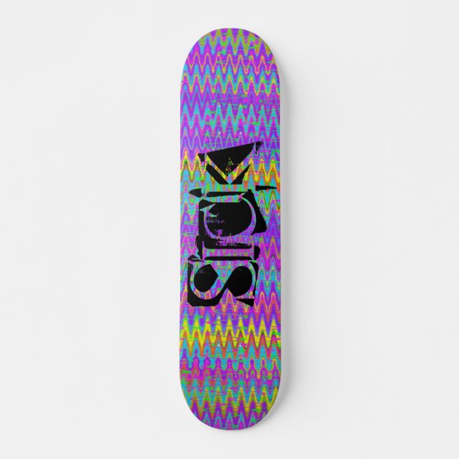 Tiedye-Crazy-Chevron Skateboard (Vorne)