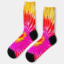 Tiedye-Design in Rosa, Rot und Gelb