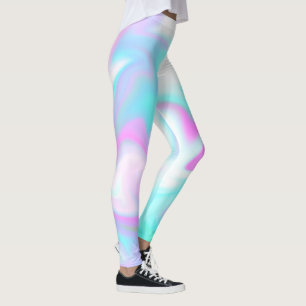 Tiedye-falsche holografische rosa Süßigkeit Leggings