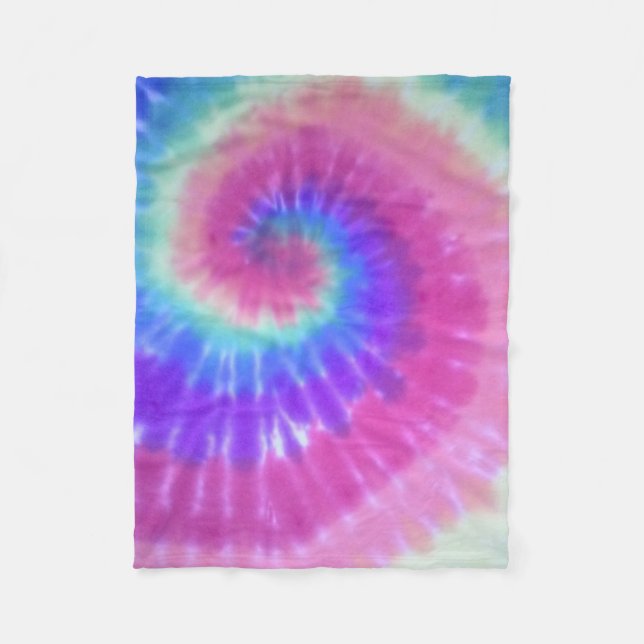 tiedye Fleecedecken-Regenbogenspirale Fleecedecke (Vorderseite)