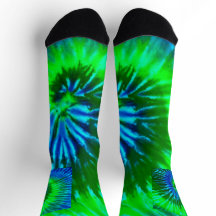 Tiedye Grün und Blau Design Socken