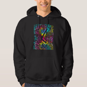 Tiedye Kindergarten-Typografie-Team Kindergarten Hoodie