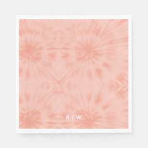 Tiedye Korallenrosa Moderne Pastellfarbe Serviette