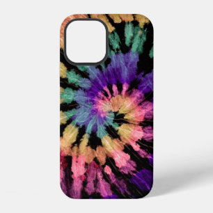 Tiedye-Muster. Handgezeichnetes Regenbogen-Shibori iPhone 12 Hülle