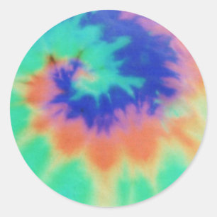 Tiedye-Optik-Aufkleber Runder Aufkleber