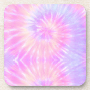 Tiedye Pastel Rainbow Spiral Hippie Gefärbte Krawa Getränkeuntersetzer