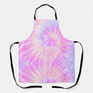 Tiedye Pastel Rainbow Spiral Hippie Gefärbte Krawa Schürze
