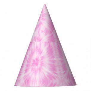 Tiedye Pink Spiral Hippie Gefärbte Krawatte Partyhütchen