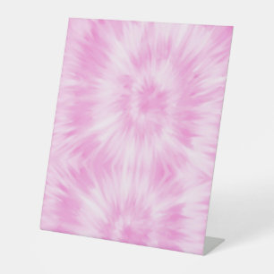Tiedye Pink Spiral Hippie Gefärbte Krawatte Sockelschild