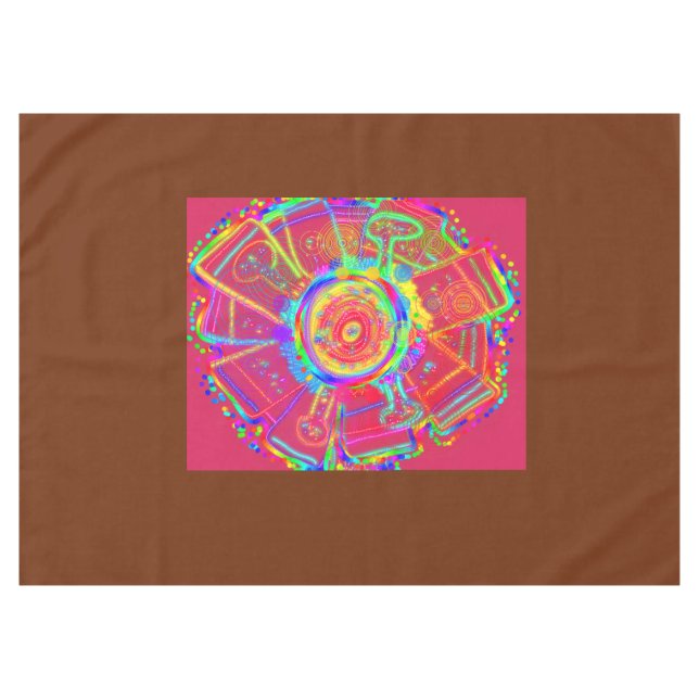 Tiedye-Rad-Ventilator-Blumen-Tischdecke Tischdecke (Vorderseite (Horizontal))