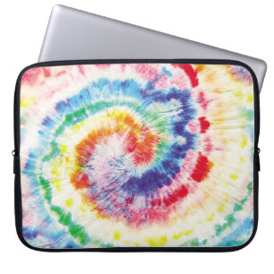 Tiedye-Schwung. Nahtloses Tiedye-Muster. Stoff Mu Laptopschutzhülle