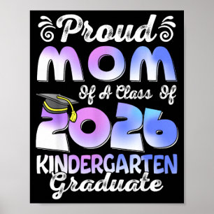 Tiedye stolze Mutter eines Absolventen der Klasse Poster