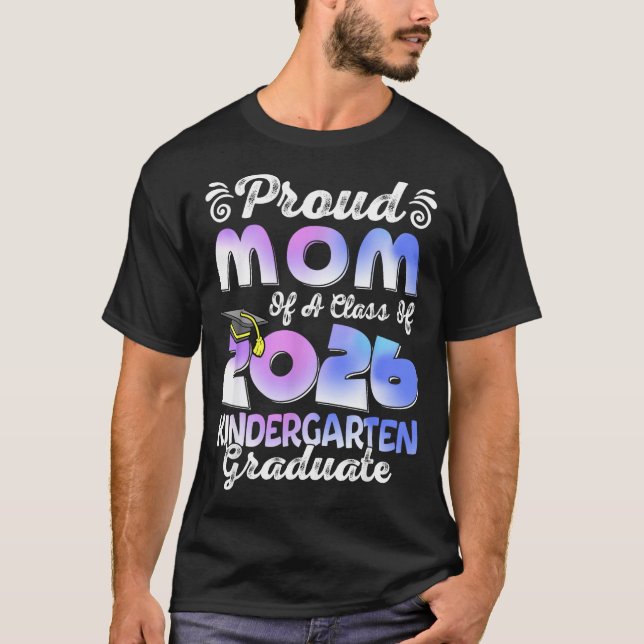 Tiedye stolze Mutter eines Absolventen der Klasse  T-Shirt (Vorderseite)