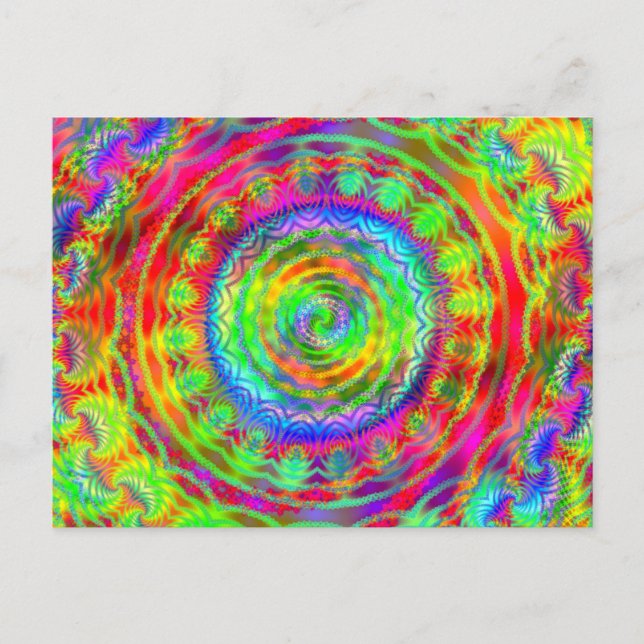Tiedye Target Postkarte (Vorderseite)