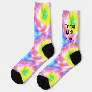 Tiedye Trippy Hippie Psychedelic Retro 70er Custom Socken