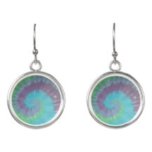 tiedye Tropfenartohrring-Bluesspirale