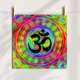 Tiedye Ziel mit Om-Symbol Poster