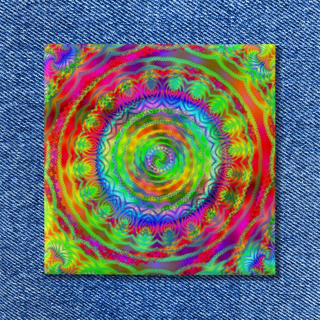 Tiedye Zielscheibe Button (Tiedye Target Pinback Button)