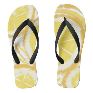 Tiedye-Zitronen-Abstraktes-Frucht-Rund Flip Flops
