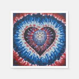 TieDyeHerz Serviette