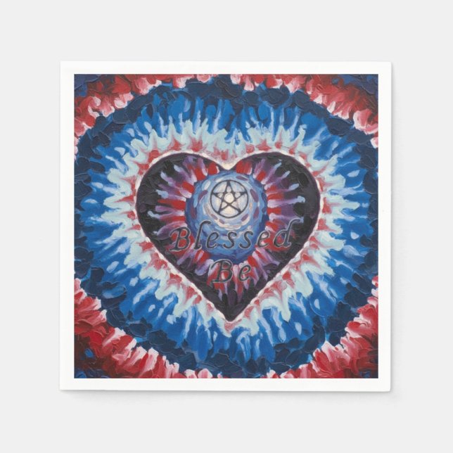 TieDyeHerz Serviette (Vorderseite)
