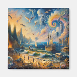 Tief am Meer: Eine surreale Küstenlandschaft Magnet