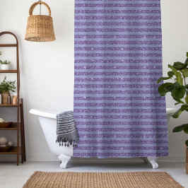 Tief Amethyst Glitter Style Horizontale Streifen Duschvorhang