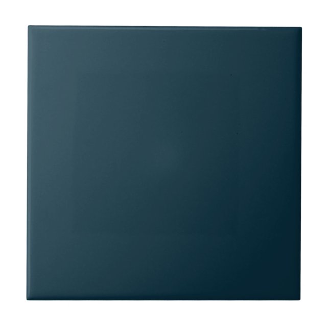 Tief Aquamarine Solid Color | #092e3e Fliese (Vorderseite)