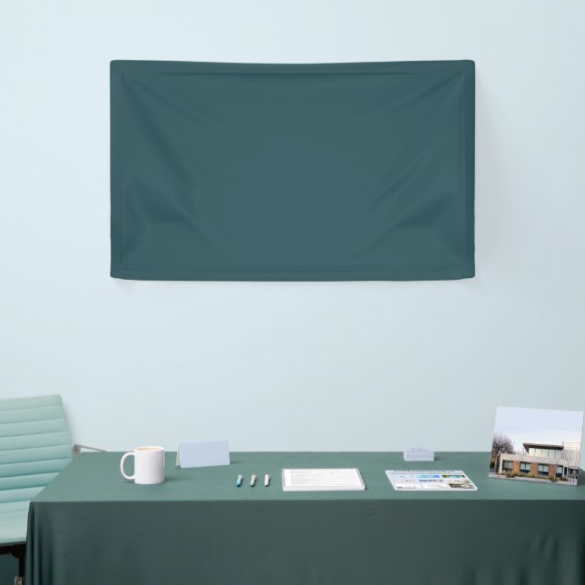 Tief Aquamarine Solid Color Banner (Messeveranstaltung)