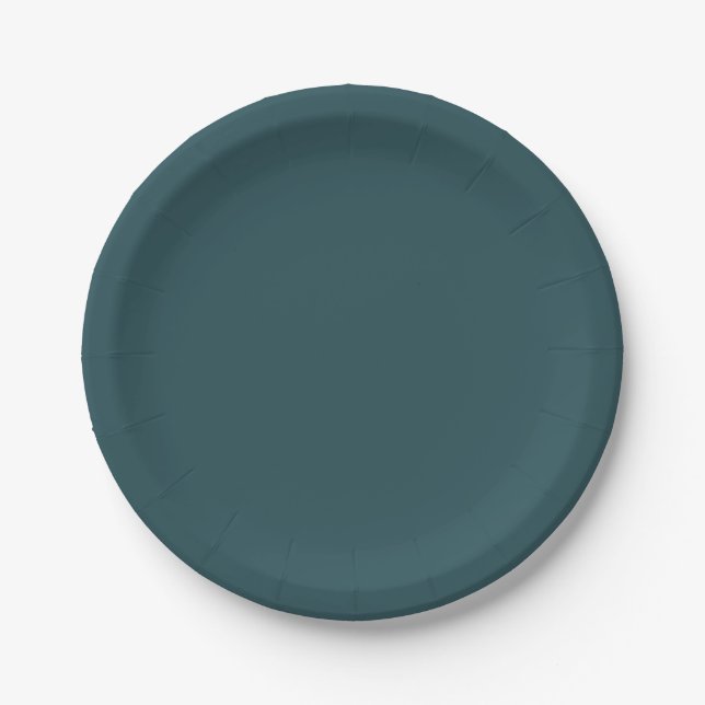 Tief Aquamarine Solid Color Pappteller (Vorderseite)