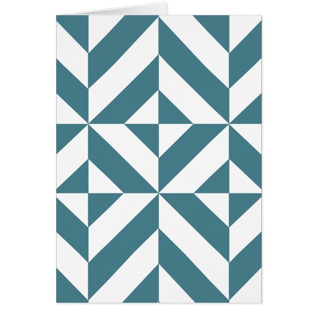 Tief Aquamarines Green Geometric Deko Cube Pattern (Vorne)
