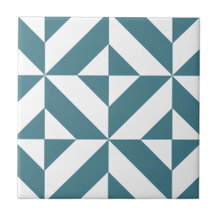 Tief Aquamarines Green Geometric Deko Cube Pattern Fliese