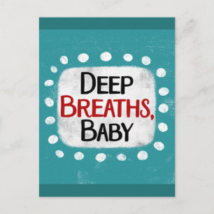 Tief atmen, Baby Postcard Postkarte