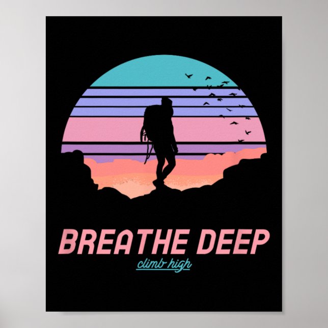 Tief atmen, hoch steigen - Wandern  Poster (Vorne)