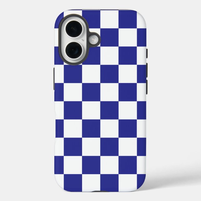 Tief blau und weiß Case-Mate iPhone hülle (Rückseite)