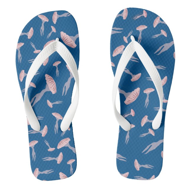 Tief blaue Meeresquallen-Muster Flip Flops (Fußbett)