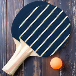 Tief-blaue Streifen und fest Tischtennis Schläger