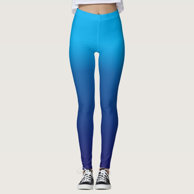 Tief blaue Textur Leggings (Vorderseite)