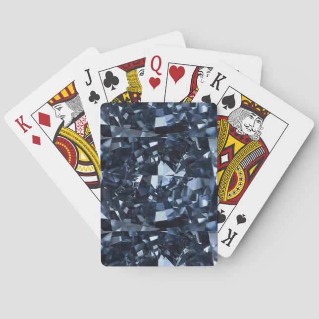 Tief blauer Diamanteffekt Spielkarten (Rückseite)