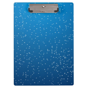 Tief blaues Wasser und winzige Blasen Klemmbrett