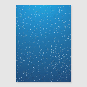 Tief blaues Wasser und winzige Blasen Magnetkarte