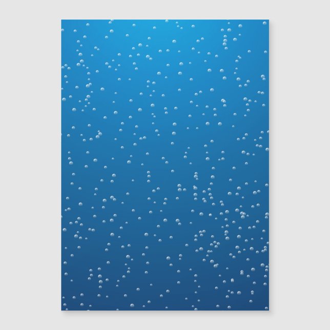 Tief blaues Wasser und winzige Blasen Magnetkarte (Vorderseite)