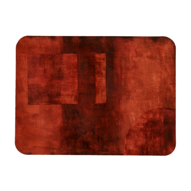 Tief-Crimson-Malerei mit geometrischen Formen Magnet (Horizontal)